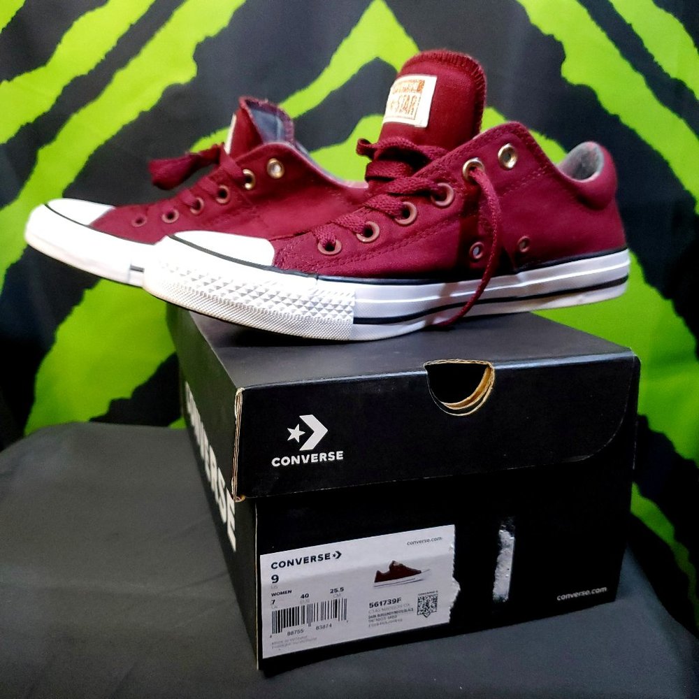 Converse Madison Ox Sneakers Burgandy - Size 9 (Comes with Box!)